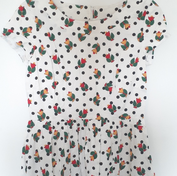 Bea & Dot by Modcloth Vintage Floral Poka Dot Dress - Picture 2 of 7